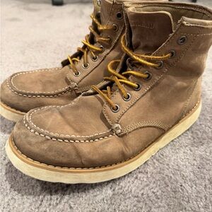 Eastland Tan Leather Men's Moc Toe Boots